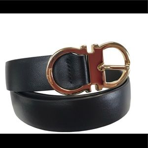 Salvatore Ferragamo Gancini 1” Buckle Belt